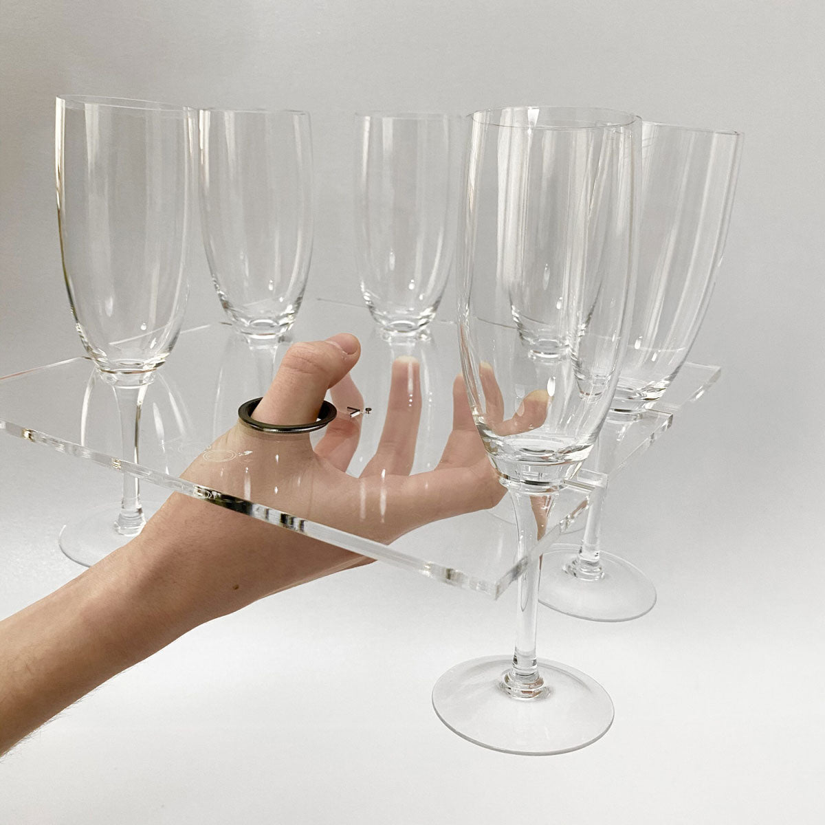 Festa GRANDE! - Porta calice in perspex trasparente - EGOUNDESIGN