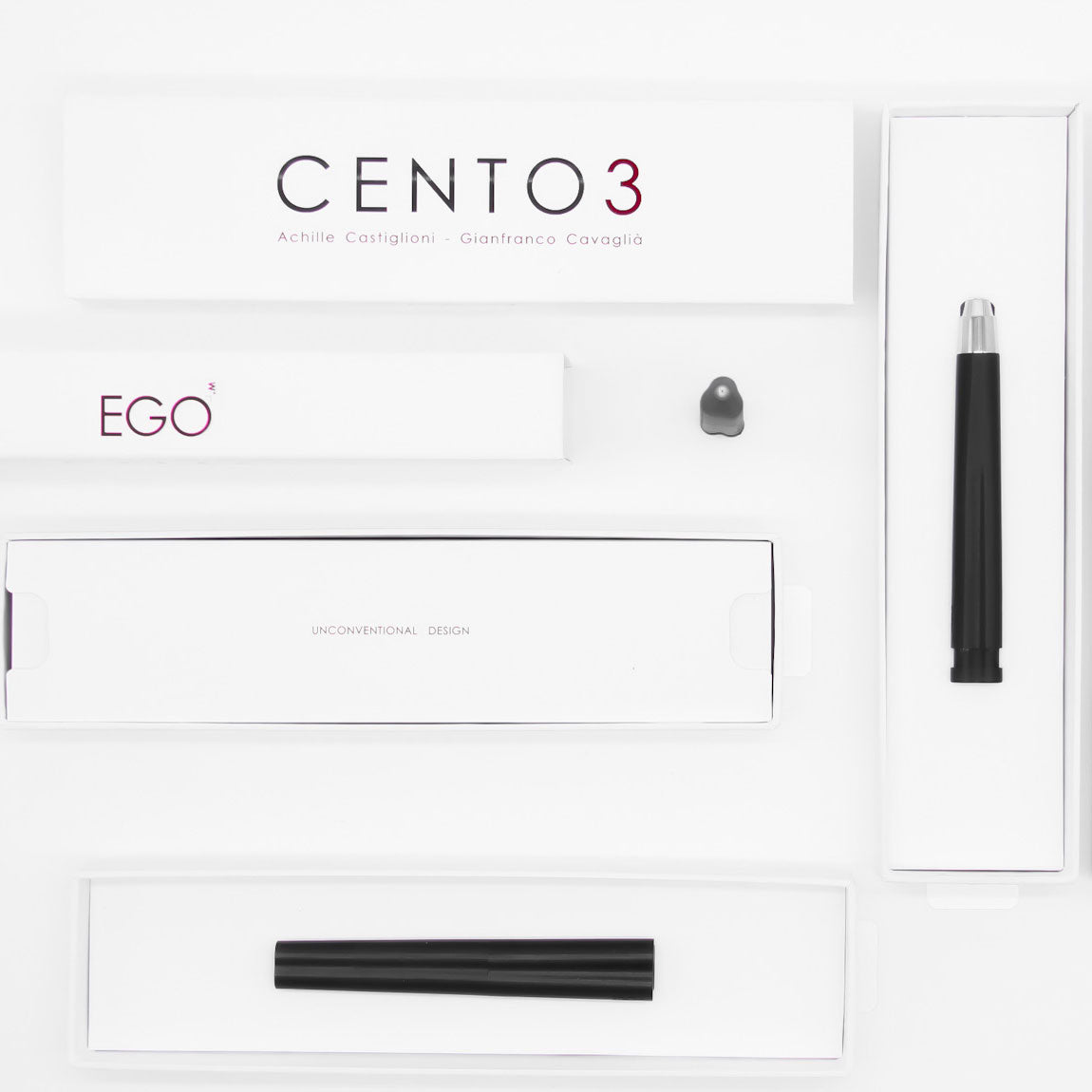 CENTO3.G - Penna stilografica pocket a conformazione trilobata confezione - EGOUNDESIGN