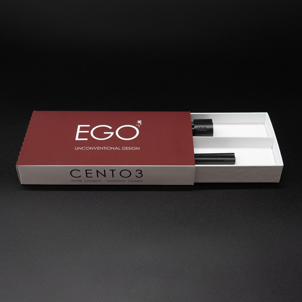 TRILOBY INK - Cartuccera con chiusura magnetica scatola mezza chiusa - EGOUNDESIGN