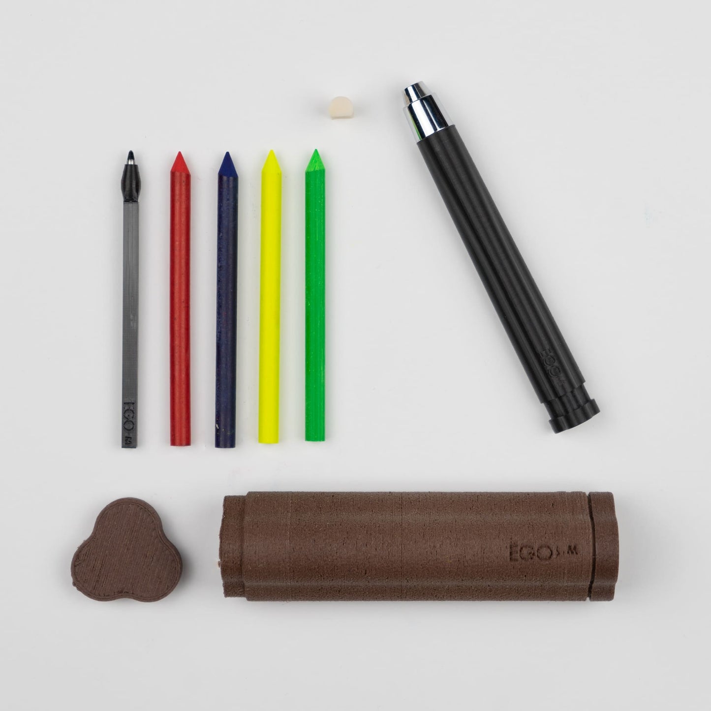 TRILOBYME - LEGNO CAFFE - Astuccio atelier portatile a forma trilobata - EGOUNDESIGN