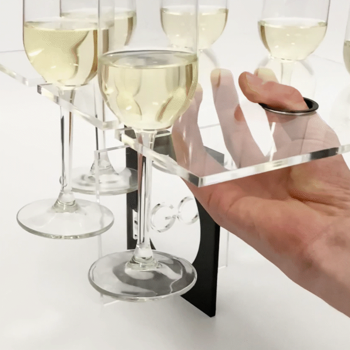 Festa GRANDE! - Porta calice in perspex trasparente - EGOUNDESIGN