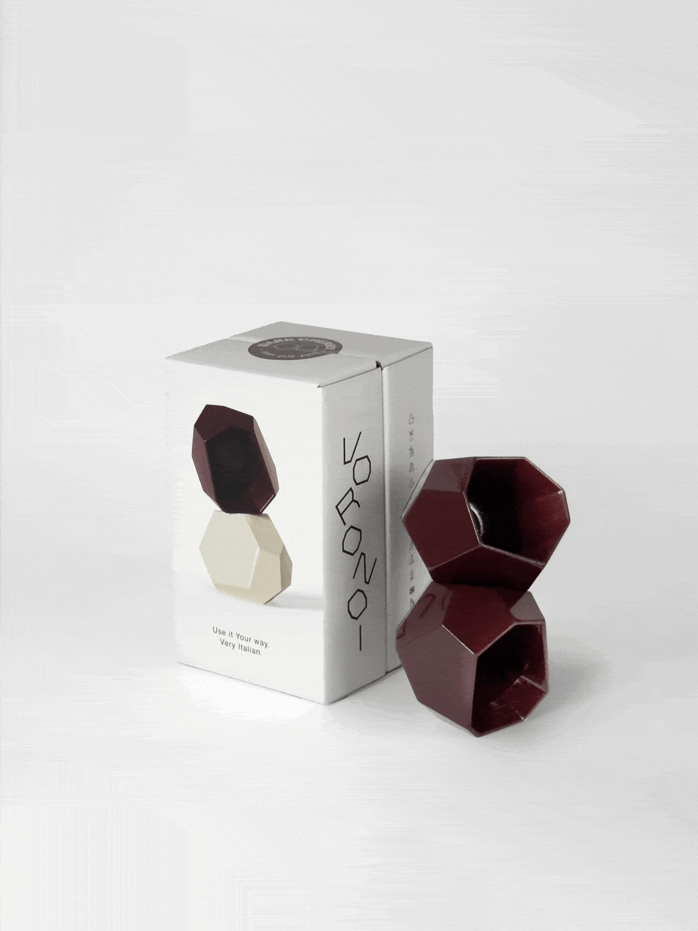 VORONOI Set 2 pezzi | Tazzine Magnetiche Design Made in Bologna