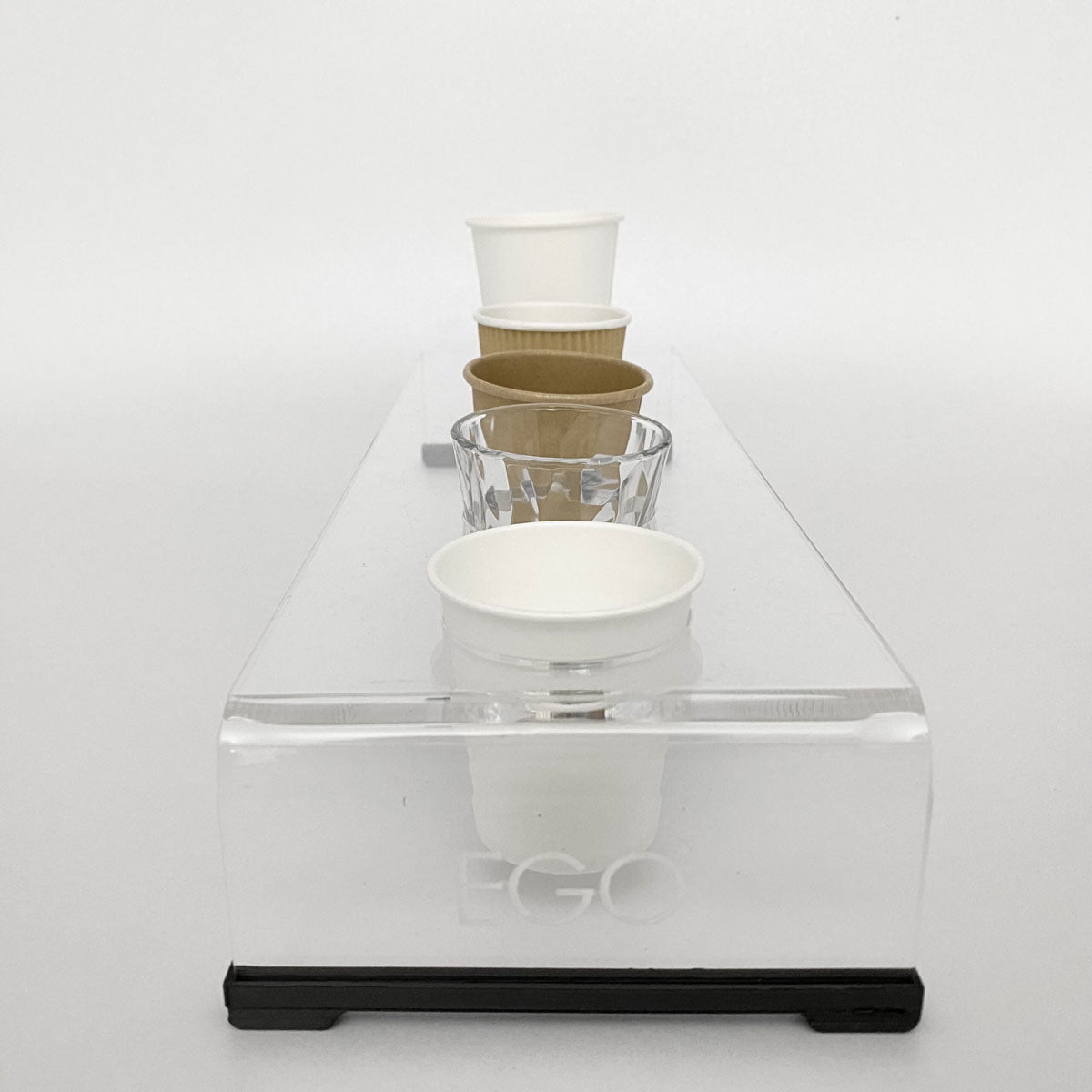 Missorium X5 - Vassoio porta tazzine o bicchieri in perspex - EGOUNDESIGN