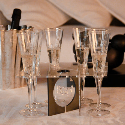 BIG party! - Square glass holder in transparent perspex