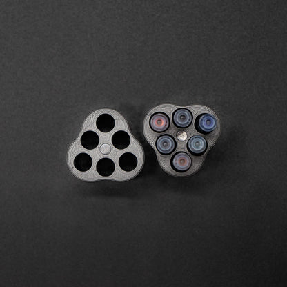 TRILOBY INK - Cartuccera con chiusura magnetica vista dall'alto - EGOUNDESIGN